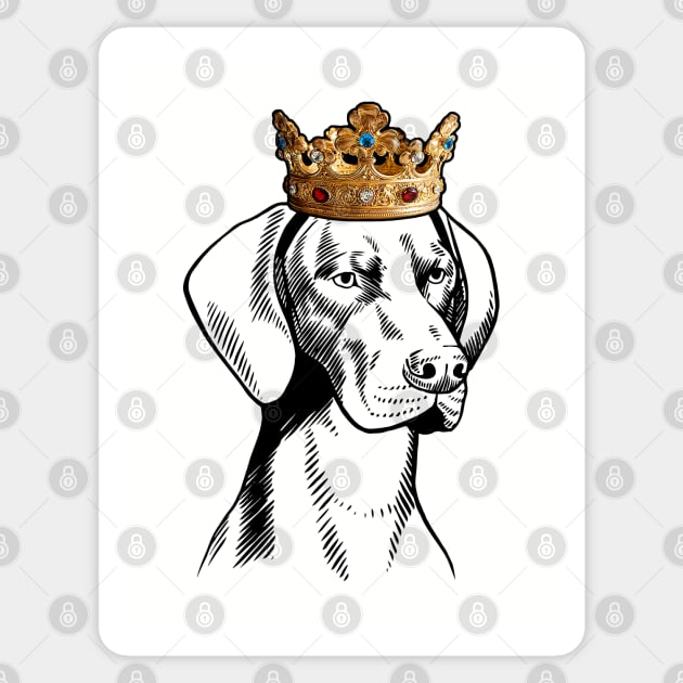 German Shorthaired Pointer Dog King Queen Wearing Crown Sticker by millersye